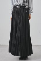【ウィムガゼット/Whim Gazette】のオーガンジーティアードスカート ブラック|ID:prp329100004777361