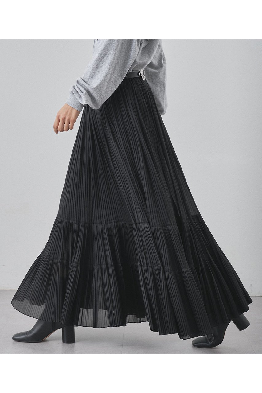 【ウィムガゼット/Whim Gazette】のオーガンジーティアードスカート 人気、トレンドファッション・服の通販 founy(ファニー) 　ファッション　Fashion　レディースファッション　Fashion for Women　スカート　Skirts　ティアードスカート　Tiered Skirts　ロングスカート　Long Skirts / Maxi & Midi Skirts　オーガンジー　Organza Fabric　シアー　Sheer, See-Through　ティアードスカート　Tiered Skirt, Flounced Skirt　フェミニン　Feminine, Girly　プリーツ　Pleats, Pleated　リラックス　Relax, Relaxed Fit　ロング　Long, Long-Length　ヴィンテージ　Vintage Style　エレガント 上品　Elegant　再入荷　Restock / Back in Stock　other-2|ID: prp329100004777361 ipo3291000000036778873