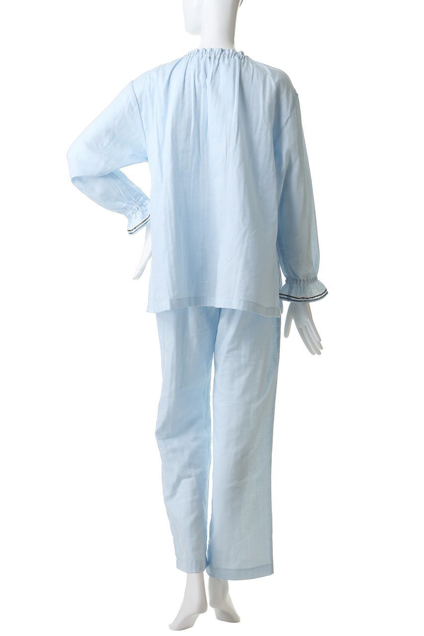 【イクコ/IKUKO / GOODS】のダブルガーゼ フロントフリル&リボンパジャマ 人気、トレンドファッション・服の通販 founy(ファニー) 　ストレート　Straight, Straight Cut　ダブル　Double, Double-Breasted　パジャマ　Pajamas, Sleepwear　フェミニン　Feminine, Girly　フリル　Frill, Ruffle　フロント　Front, Front Design　リボン　Ribbon, Bow　リラックス　Relax, Relaxed Fit　新作・新入荷　New Arrivals / New In　other-4|ID: prp329100004778104 ipo3291000000034648537