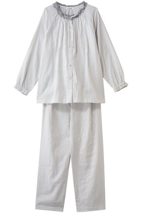 【イクコ/IKUKO / GOODS】のダブルガーゼ レースネック全開パジャマ 人気、トレンドファッション・服の通販 founy(ファニー) お家時間・ステイホーム Stay Home / At Home ジュエリー Jewelry, Accessories ダブル Double, Double-Breasted パジャマ Pajamas, Sleepwear リラックス Relax, Relaxed Fit レース Lace, Lace Fabric 新作・新入荷 New Arrivals / New In |ID:prp329100004778105