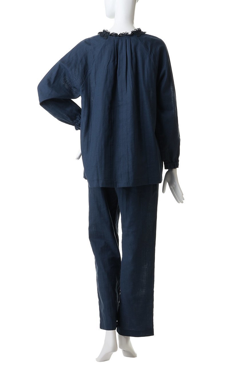 【イクコ/IKUKO / GOODS】のダブルガーゼ レースネック全開パジャマ 人気、トレンドファッション・服の通販 founy(ファニー) 　お家時間・ステイホーム　Stay Home / At Home　ジュエリー　Jewelry, Accessories　ダブル　Double, Double-Breasted　パジャマ　Pajamas, Sleepwear　リラックス　Relax, Relaxed Fit　レース　Lace, Lace Fabric　新作・新入荷　New Arrivals / New In　other-4|ID: prp329100004778105 ipo3291000000034648545