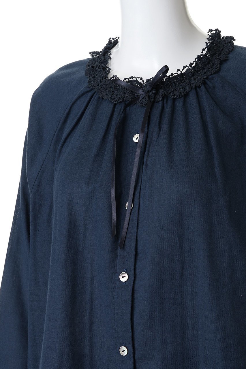 【イクコ/IKUKO / GOODS】のダブルガーゼ レースネック全開パジャマ 人気、トレンドファッション・服の通販 founy(ファニー) 　お家時間・ステイホーム　Stay Home / At Home　ジュエリー　Jewelry, Accessories　ダブル　Double, Double-Breasted　パジャマ　Pajamas, Sleepwear　リラックス　Relax, Relaxed Fit　レース　Lace, Lace Fabric　新作・新入荷　New Arrivals / New In　other-5|ID: prp329100004778105 ipo3291000000034648546