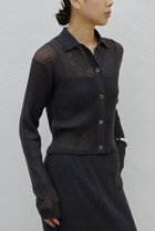 【ガリャルダガランテ/GALLARDAGALANTE】の【HERITANOVUM】【セットアップ対応】シアーリブポロニット 人気、トレンドファッション・服の通販 founy(ファニー) ファッション Fashion レディースファッション Fashion for Women トップス・カットソー Cut & Sew Tops ニット Knit Tops & Sweaters カーディガン・羽織り Layered Style Cardigans カーディガン Cardigan, Knitwear シアー Sheer, See-Through スタイリッシュ Stylish, Fashionable セットアップ Set-Up, Coordinated Outfit バランス Balance, Style Balance ボトム Bottoms, Lower Wear thumbnail チャコールグレー|ID: prp329100004778106 ipo3291000000035905764