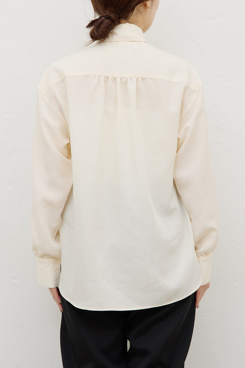 【ガリャルダガランテ/GALLARDAGALANTE】の【HERITANOVUM】スカーフカラーシャツ 人気、トレンドファッション・服の通販 founy(ファニー) 　ファッション　Fashion　レディースファッション　Fashion for Women　トップス・カットソー　Cut & Sew Tops　シャツ・ブラウス・オフィスカジュアル　Elegant Blouses & Button-Ups　とろみ　Fluid, Flowy Fabric　ギャザー　Gathered, Ruffled　スカーフ　Scarf, Neckwear　スリーブ　Sleeve, Long Sleeve / Short Sleeve　ベーシック　Basic, Essential　ロング　Long, Long-Length　other-8|ID: prp329100004778107 ipo3291000000036049751