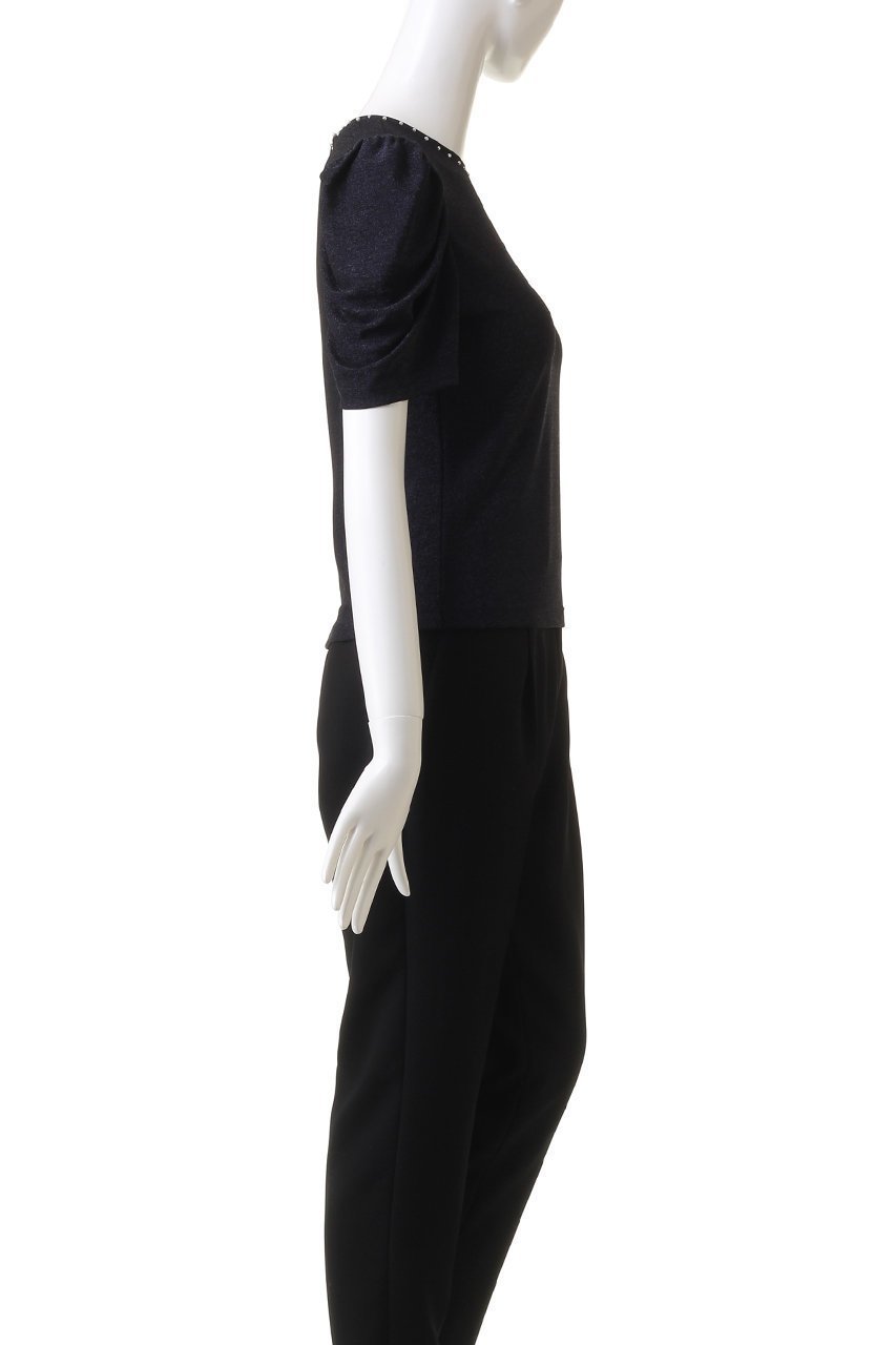 【コルコバード/CORCOVADO】のシャイニージャージートップス 人気、トレンドファッション・服の通販 founy(ファニー) 　ファッション　Fashion　レディースファッション　Fashion for Women　トップス・カットソー　Cut & Sew Tops　シャツ・ブラウス・オフィスカジュアル　Elegant Blouses & Button-Ups　ロングTシャツ・Tシャツ　Longline T-Shirts & Tees　カットソー・ベーシックTシャツ　Cut-and-Sewn Tops / Stretch Tees & Basics　ギャザー　Gathered, Ruffled　ショート　Short, Short Length　スリーブ　Sleeve, Long Sleeve / Short Sleeve　パール　Pearl, Pearl Accent　ファブリック　Fabric, Textile　フェミニン　Feminine, Girly　新作・新入荷　New Arrivals / New In　other-3|ID: prp329100004778115 ipo3291000000034648629