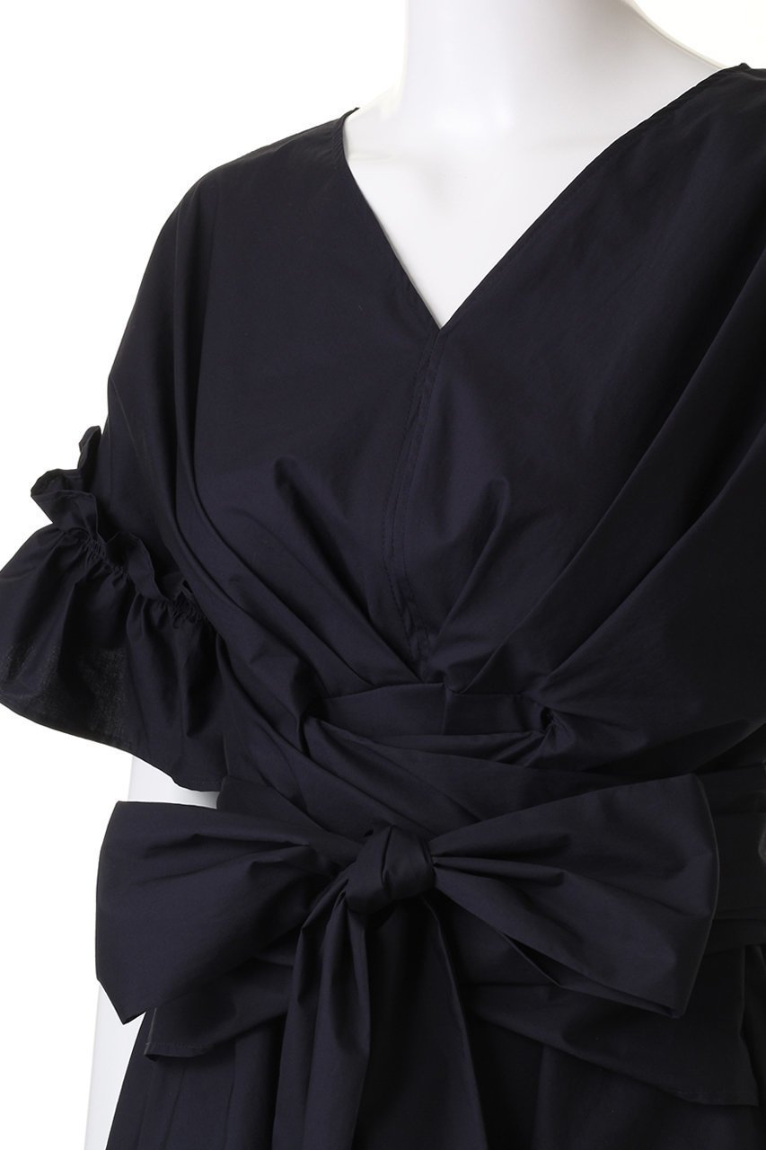 【コルコバード/CORCOVADO】のMODERN VIBRATTO COTTONカシュクールトップス 人気、トレンドファッション・服の通販 founy(ファニー) 　ファッション　Fashion　レディースファッション　Fashion for Women　トップス・カットソー　Cut & Sew Tops　シャツ・ブラウス・オフィスカジュアル　Elegant Blouses & Button-Ups　ロングTシャツ・Tシャツ　Longline T-Shirts & Tees　カットソー・ベーシックTシャツ　Cut-and-Sewn Tops / Stretch Tees & Basics　おすすめ　Recommended / Our Picks　スリーブ　Sleeve, Long Sleeve / Short Sleeve　セットアップ　Set-Up, Coordinated Outfit　パーティ　Party, Party Style　フリル　Frill, Ruffle　フレア　Flare, Flared　フロント　Front, Front Design　ペプラム　Peplum, Flared Hem　リボン　Ribbon, Bow　ロング　Long, Long-Length　other-5|ID: prp329100004778116 ipo3291000000034648640