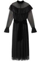 【コルコバード/CORCOVADO】のドットプリントチュールドレス ブラック|ID:prp329100004778117