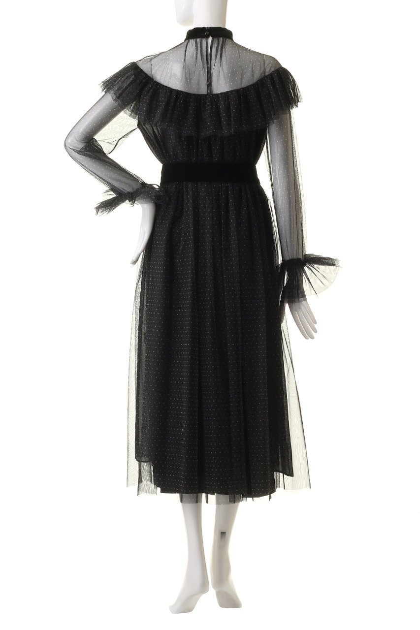 【コルコバード/CORCOVADO】のドットプリントチュールドレス 人気、トレンドファッション・服の通販 founy(ファニー) 　ファッション　Fashion　レディースファッション　Fashion for Women　ワンピース　Dresses　フォーマル・パーティードレス・結婚式用ドレス　Elegant & Casual Dresses　チュニック　Tunic Tops & Dresses　アクセサリー　Fashion Accessories　クラシカル　Classical, Vintage-Inspired　シルバー　Silver, Metallic Silver　チュニック　Tunic, Long Top　デコルテ　Décolleté, Neckline　ドット　Polka Dot, Dot Pattern　ドレス　Dress, One-Piece　バランス　Balance, Style Balance　パール　Pearl, Pearl Accent　フォーマル　Formal, Dressy　エレガント 上品　Elegant　other-4|ID: prp329100004778117 ipo3291000000034648655