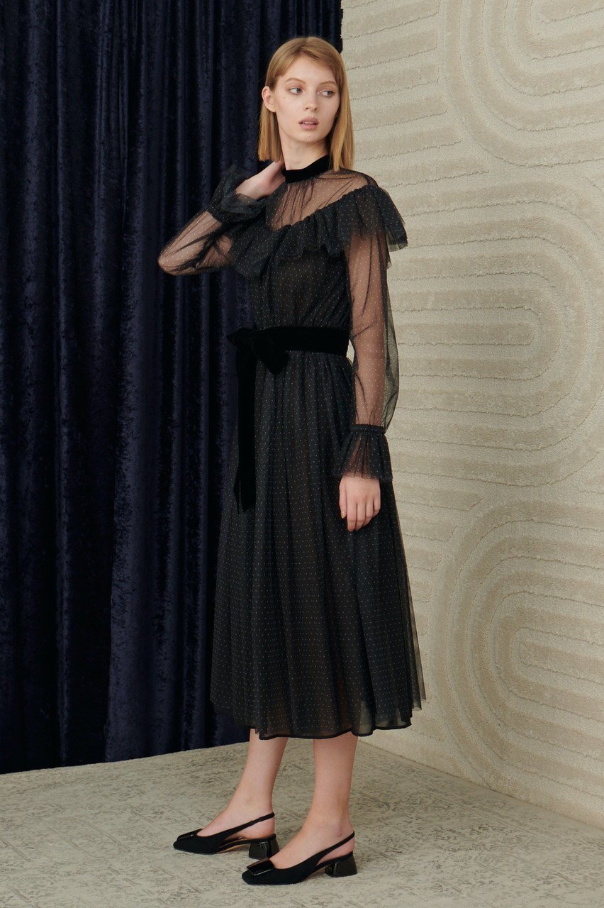 【コルコバード/CORCOVADO】のドットプリントチュールドレス 人気、トレンドファッション・服の通販 founy(ファニー) 　ファッション　Fashion　レディースファッション　Fashion for Women　ワンピース　Dresses　フォーマル・パーティードレス・結婚式用ドレス　Elegant & Casual Dresses　チュニック　Tunic Tops & Dresses　アクセサリー　Fashion Accessories　クラシカル　Classical, Vintage-Inspired　シルバー　Silver, Metallic Silver　チュニック　Tunic, Long Top　デコルテ　Décolleté, Neckline　ドット　Polka Dot, Dot Pattern　ドレス　Dress, One-Piece　バランス　Balance, Style Balance　パール　Pearl, Pearl Accent　フォーマル　Formal, Dressy　エレガント 上品　Elegant　other-8|ID: prp329100004778117 ipo3291000000034648659