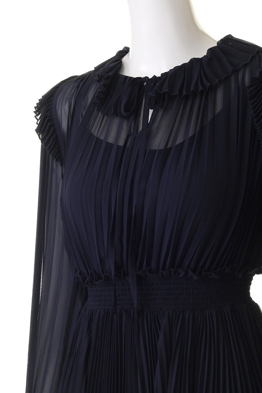 【コルコバード/CORCOVADO】のシアーソリッドプリーツドレス 人気、トレンドファッション・服の通販 founy(ファニー) 　ファッション　Fashion　レディースファッション　Fashion for Women　ワンピース　Dresses　フォーマル・パーティードレス・結婚式用ドレス　Elegant & Casual Dresses　チュニック　Tunic Tops & Dresses　シフォン　Chiffon, Lightweight Fabric　チュニック　Tunic, Long Top　ドレス　Dress, One-Piece　プリーツ　Pleats, Pleated　other-5|ID: prp329100004778118 ipo3291000000034648665