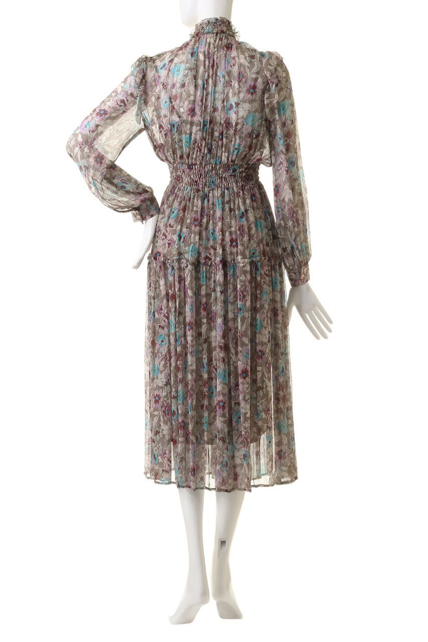 【コルコバード/CORCOVADO】のフレグランスガーデンプリントドレス 人気、トレンドファッション・服の通販 founy(ファニー) 　ファッション　Fashion　レディースファッション　Fashion for Women　ワンピース　Dresses　フォーマル・パーティードレス・結婚式用ドレス　Elegant & Casual Dresses　チュニック　Tunic Tops & Dresses　ギャザー　Gathered, Ruffled　シアー　Sheer, See-Through　チュニック　Tunic, Long Top　ドレス　Dress, One-Piece　ハイネック　High Neck, Mock Neck　フラワー　Flower, Floral　プリント　Print, Printed Pattern　プリーツ　Pleats, Pleated　other-4|ID: prp329100004778120 ipo3291000000034648681