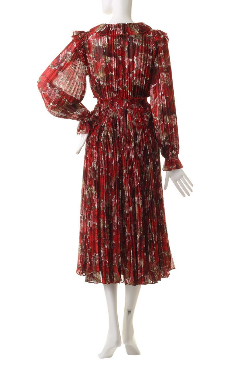 【コルコバード/CORCOVADO】のボタニカルガーデンプリーツドレス 人気、トレンドファッション・服の通販 founy(ファニー) 　ファッション　Fashion　レディースファッション　Fashion for Women　ワンピース　Dresses　フォーマル・パーティードレス・結婚式用ドレス　Elegant & Casual Dresses　チュニック　Tunic Tops & Dresses　エレガント 上品　Elegant　カーディガン　Cardigan, Knitwear　チュニック　Tunic, Long Top　ドレス　Dress, One-Piece　フェミニン　Feminine, Girly　プリーツ　Pleats, Pleated　ヘムライン　Hemline, Bottom Cut　ホリデーシーズン　Holiday Season　ボタニカル　Botanical, Floral Pattern　other-4|ID: prp329100004778121 ipo3291000000034648689