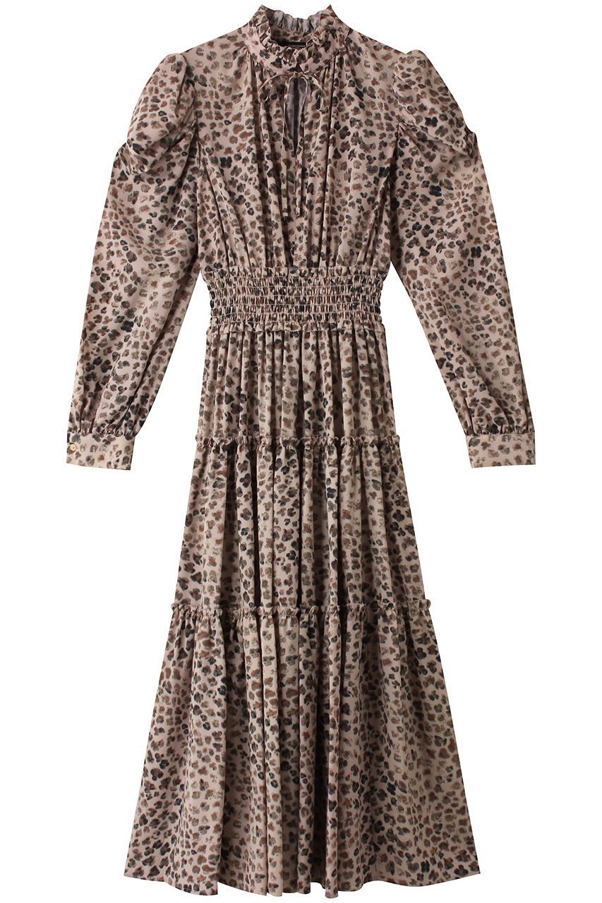 【コルコバード/CORCOVADO】のエアリーシフォンドレス インテリア・キッズ・メンズ・レディースファッション・服の通販 founy(ファニー) 　ファッション　Fashion　レディースファッション　Fashion for Women　ワンピース　Dresses　フォーマル・パーティードレス・結婚式用ドレス　Elegant & Casual Dresses　チュニック　Tunic Tops & Dresses　エアリー　Airy Texture　ギャザー　Gathered, Ruffled　シフォン　Chiffon, Lightweight Fabric　スペシャル　Special, Limited Edition　スリーブ　Sleeve, Long Sleeve / Short Sleeve　チュニック　Tunic, Long Top　ドレス　Dress, One-Piece　フェミニン　Feminine, Girly　フレア　Flare, Flared　プリント　Print, Printed Pattern　レオパード　Leopard, Animal Print　再入荷　Restock / Back in Stock　シトロン|ID: prp329100004778122 ipo3291000000034648694