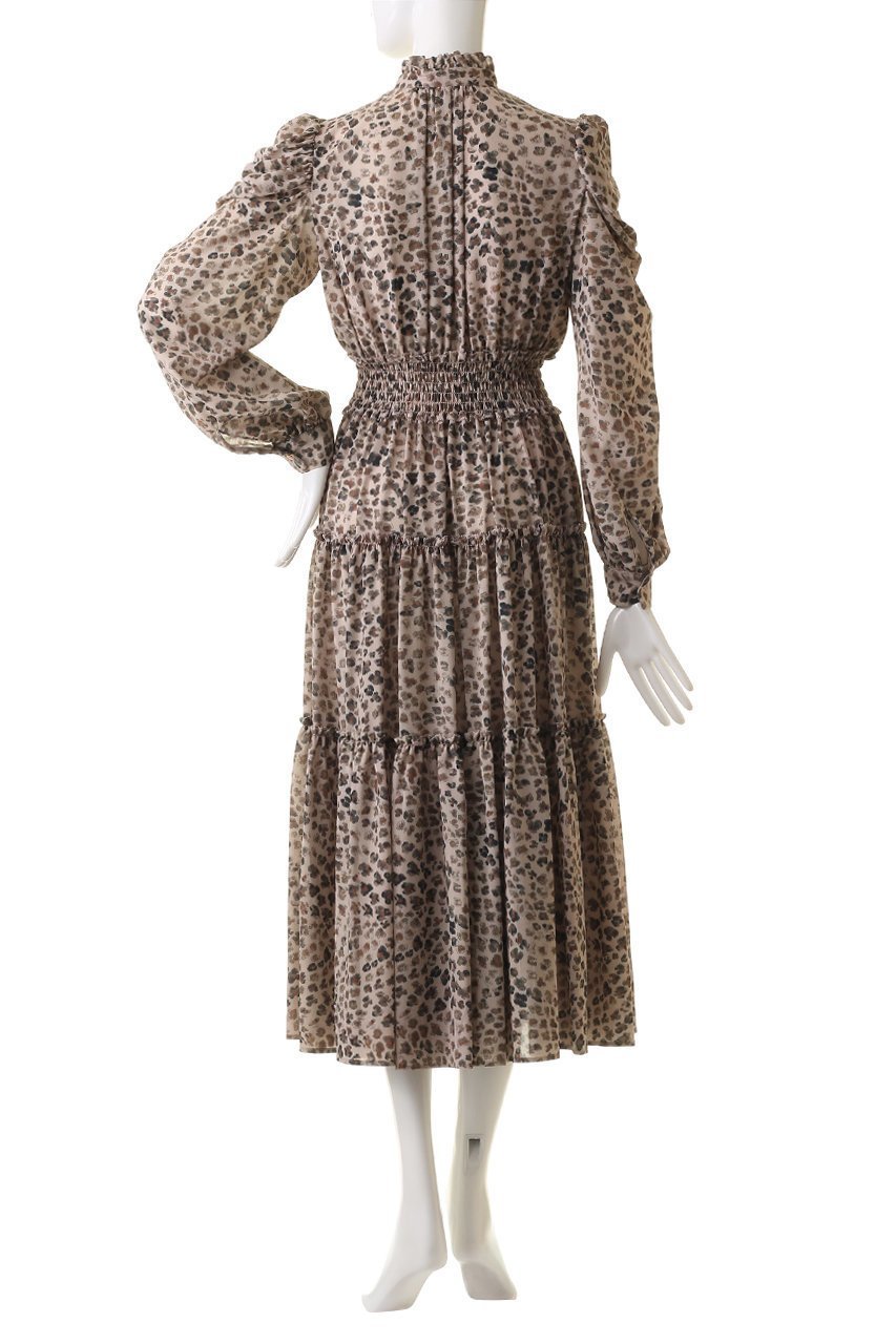 【コルコバード/CORCOVADO】のエアリーシフォンドレス 人気、トレンドファッション・服の通販 founy(ファニー) 　ファッション　Fashion　レディースファッション　Fashion for Women　ワンピース　Dresses　フォーマル・パーティードレス・結婚式用ドレス　Elegant & Casual Dresses　チュニック　Tunic Tops & Dresses　エアリー　Airy Texture　ギャザー　Gathered, Ruffled　シフォン　Chiffon, Lightweight Fabric　スペシャル　Special, Limited Edition　スリーブ　Sleeve, Long Sleeve / Short Sleeve　チュニック　Tunic, Long Top　ドレス　Dress, One-Piece　フェミニン　Feminine, Girly　フレア　Flare, Flared　プリント　Print, Printed Pattern　レオパード　Leopard, Animal Print　再入荷　Restock / Back in Stock　other-4|ID: prp329100004778122 ipo3291000000034648697