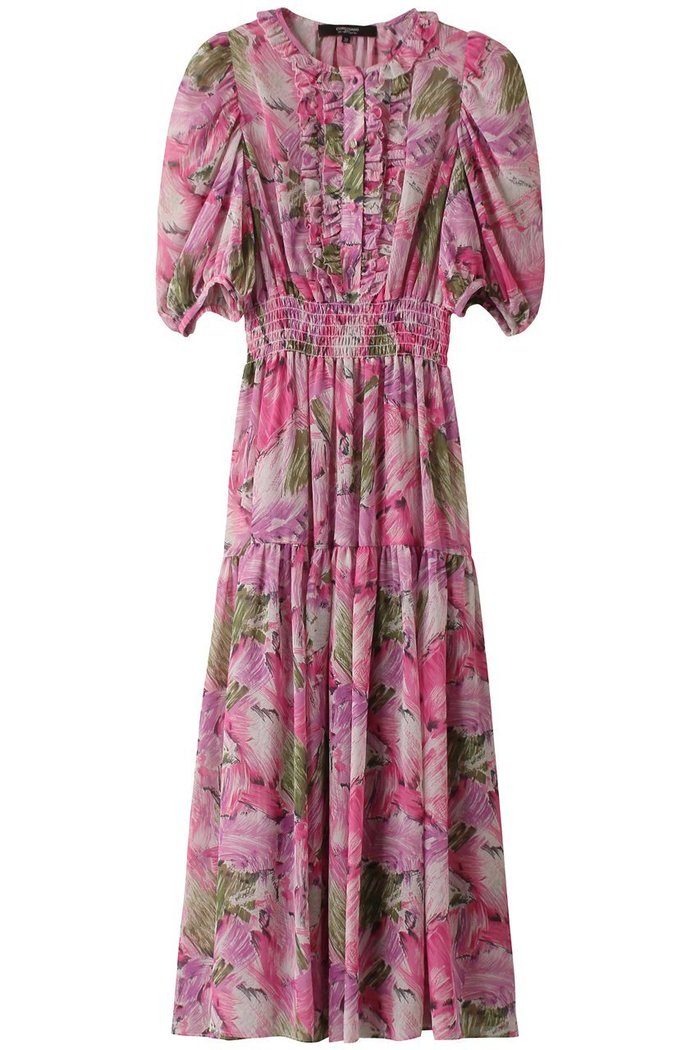 【コルコバード/CORCOVADO】のフラワーガーデンシフォンドレス インテリア・キッズ・メンズ・レディースファッション・服の通販 founy(ファニー) https://founy.com/ ファッション Fashion レディースファッション Fashion for Women ワンピース Dresses フォーマル・パーティードレス・結婚式用ドレス Elegant & Casual Dresses チュニック Tunic Tops & Dresses シャーリング Shirring, Ruched チュニック Tunic, Long Top ティアード Tiered, Tiered Style ドレス Dress, One-Piece フェミニン Feminine, Girly フラワー Flower, Floral フリル Frill, Ruffle フロント Front, Front Design プリント Print, Printed Pattern 再入荷 Restock / Back in Stock 切替 Switching, Contrast Panel |ID: prp329100004778124 ipo3291000000034648710