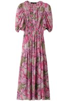 【コルコバード/CORCOVADO】のフラワーガーデンシフォンドレス 人気、トレンドファッション・服の通販 founy(ファニー) ファッション Fashion レディースファッション Fashion for Women ワンピース Dresses フォーマル・パーティードレス・結婚式用ドレス Elegant & Casual Dresses チュニック Tunic Tops & Dresses シャーリング Shirring, Ruched チュニック Tunic, Long Top ティアード Tiered, Tiered Style ドレス Dress, One-Piece フェミニン Feminine, Girly フラワー Flower, Floral フリル Frill, Ruffle フロント Front, Front Design プリント Print, Printed Pattern 再入荷 Restock / Back in Stock 切替 Switching, Contrast Panel |ID:prp329100004778124