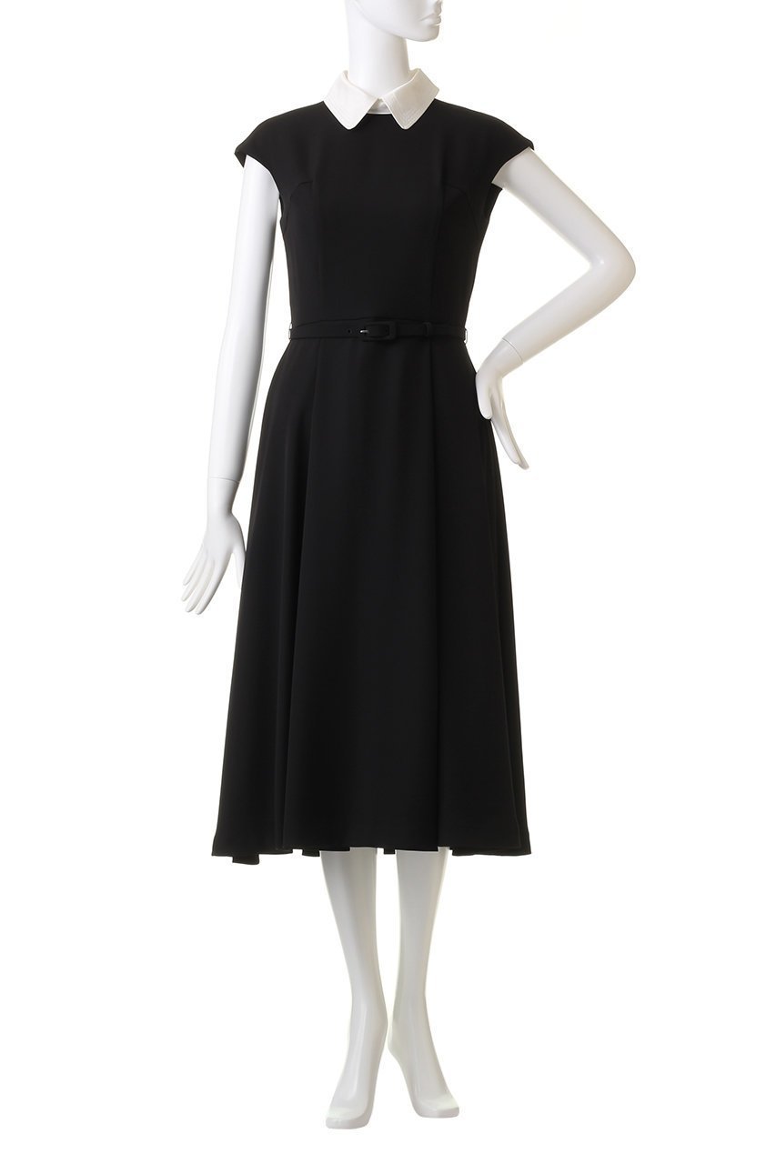 【コルコバード/CORCOVADO】のマットサテン白襟ドレス 人気、トレンドファッション・服の通販 founy(ファニー) 　ファッション　Fashion　レディースファッション　Fashion for Women　ワンピース　Dresses　フォーマル・パーティードレス・結婚式用ドレス　Elegant & Casual Dresses　チュニック　Tunic Tops & Dresses　オケージョン　Occasion Wear　サテン　Satin, Glossy Fabric　スリーブ　Sleeve, Long Sleeve / Short Sleeve　チュニック　Tunic, Long Top　ドレス　Dress, One-Piece　パーティ　Party, Party Style　フレア　Flare, Flared　フレンチ　French, French Style　再入荷　Restock / Back in Stock　other-2|ID: prp329100004778125 ipo3291000000034648721