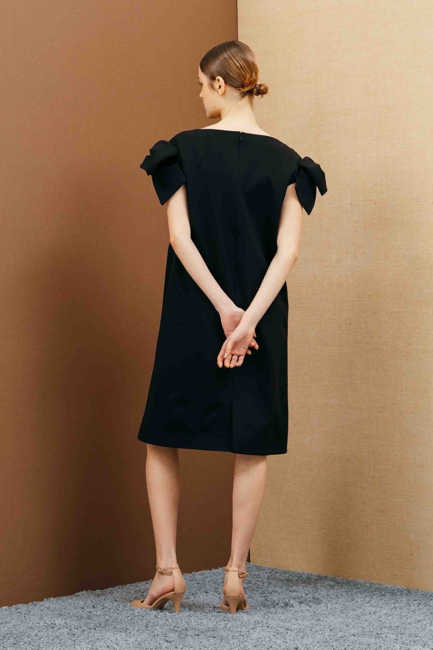 【コルコバード/CORCOVADO】のツイストジャージーリボンドレス 人気、トレンドファッション・服の通販 founy(ファニー) 　ファッション　Fashion　レディースファッション　Fashion for Women　ワンピース　Dresses　フォーマル・パーティードレス・結婚式用ドレス　Elegant & Casual Dresses　チュニック　Tunic Tops & Dresses　チュニック　Tunic, Long Top　フェミニン　Feminine, Girly　リボン　Ribbon, Bow　エレガント 上品　Elegant　other-6|ID: prp329100004778126 ipo3291000000034648734