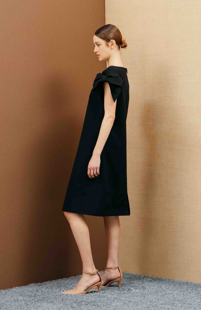 【コルコバード/CORCOVADO】のツイストジャージーリボンドレス 人気、トレンドファッション・服の通販 founy(ファニー) 　ファッション　Fashion　レディースファッション　Fashion for Women　ワンピース　Dresses　フォーマル・パーティードレス・結婚式用ドレス　Elegant & Casual Dresses　チュニック　Tunic Tops & Dresses　チュニック　Tunic, Long Top　フェミニン　Feminine, Girly　リボン　Ribbon, Bow　エレガント 上品　Elegant　other-7|ID: prp329100004778126 ipo3291000000034648735