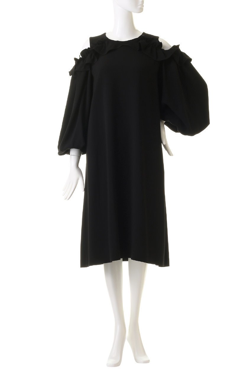 【コルコバード/CORCOVADO】のオープンショルダーダブルクロスドレス 人気、トレンドファッション・服の通販 founy(ファニー) 　ファッション　Fashion　レディースファッション　Fashion for Women　ワンピース　Dresses　フォーマル・パーティードレス・結婚式用ドレス　Elegant & Casual Dresses　チュニック　Tunic Tops & Dresses　スリーブ　Sleeve, Long Sleeve / Short Sleeve　ダブル　Double, Double-Breasted　チュニック　Tunic, Long Top　ドレス　Dress, One-Piece　フェミニン　Feminine, Girly　フリル　Frill, Ruffle　ワーク　Workwear, Utility Style　夏　Summer　秋　Autumn　other-2|ID: prp329100004778130 ipo3291000000034648765