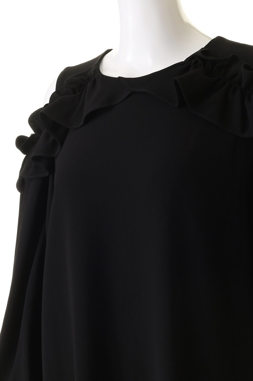 【コルコバード/CORCOVADO】のオープンショルダーダブルクロスドレス 人気、トレンドファッション・服の通販 founy(ファニー) 　ファッション　Fashion　レディースファッション　Fashion for Women　ワンピース　Dresses　フォーマル・パーティードレス・結婚式用ドレス　Elegant & Casual Dresses　チュニック　Tunic Tops & Dresses　スリーブ　Sleeve, Long Sleeve / Short Sleeve　ダブル　Double, Double-Breasted　チュニック　Tunic, Long Top　ドレス　Dress, One-Piece　フェミニン　Feminine, Girly　フリル　Frill, Ruffle　ワーク　Workwear, Utility Style　夏　Summer　秋　Autumn　other-5|ID: prp329100004778130 ipo3291000000034648768