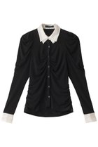 【コルコバード/CORCOVADO】のPジャージハイテンションシャツ 人気、トレンドファッション・服の通販 founy(ファニー) ファッション Fashion レディースファッション Fashion for Women トップス・カットソー Cut & Sew Tops シャツ・ブラウス・オフィスカジュアル Elegant Blouses & Button-Ups オーガンジー Organza Fabric ストレッチ Stretch, Stretchy Fabric スリーブ Sleeve, Long Sleeve / Short Sleeve ドレープ Drape, Draping Fabric フィット Fit, Slim Fit フェミニン Feminine, Girly ロング Long, Long-Length thumbnail ブラック|ID: prp329100004778133 ipo3291000000034648794