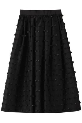 【コルコバード/CORCOVADO】 リボンカットジャカードスカート人気、トレンドファッション・服の通販 founy(ファニー) ファッション Fashion レディースファッション Fashion for Women スカート Skirts エレガント 上品 Elegant カットソー Cut and Sewn Top ジャカード／ジャガード Jacquard, Woven Pattern トレンド Trend, Trending Now フレア Flare, Flared リボン Ribbon, Bow |ID:prp329100004778137