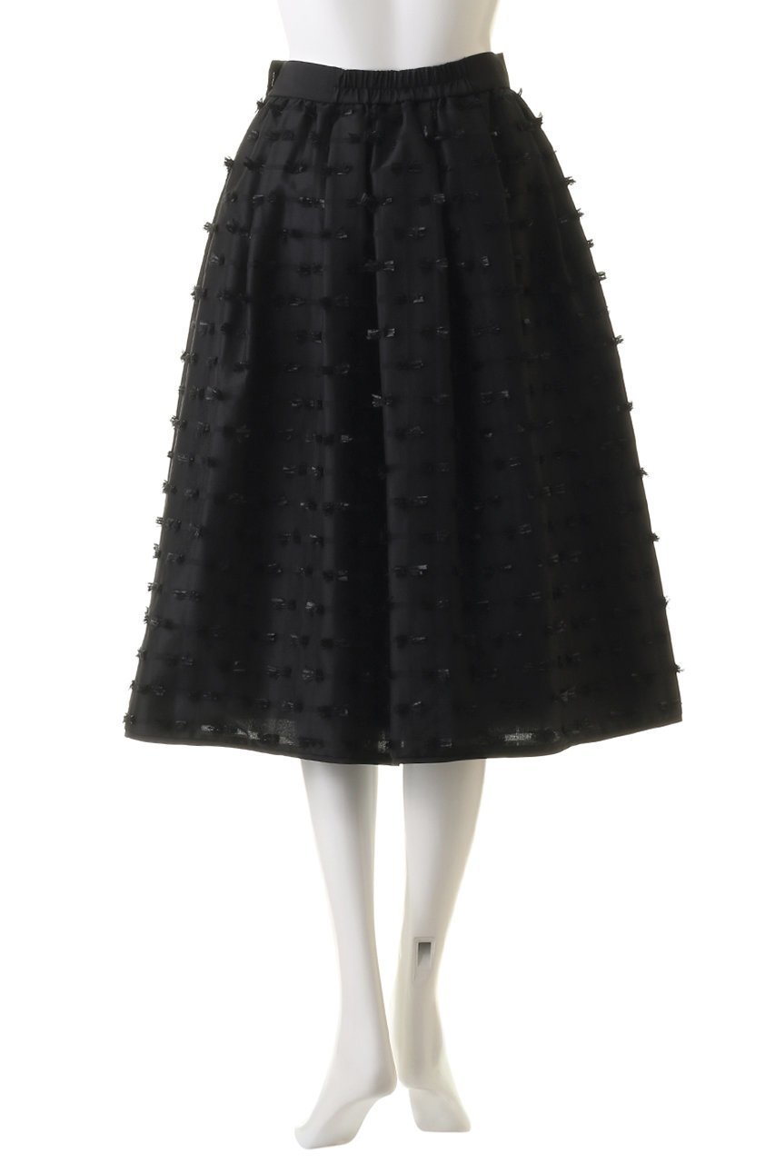 【コルコバード/CORCOVADO】のリボンカットジャカードスカート 人気、トレンドファッション・服の通販 founy(ファニー) 　ファッション　Fashion　レディースファッション　Fashion for Women　スカート　Skirts　エレガント 上品　Elegant　カットソー　Cut and Sewn Top　ジャカード／ジャガード　Jacquard, Woven Pattern　トレンド　Trend, Trending Now　フレア　Flare, Flared　リボン　Ribbon, Bow　other-4|ID: prp329100004778137 ipo3291000000034648845