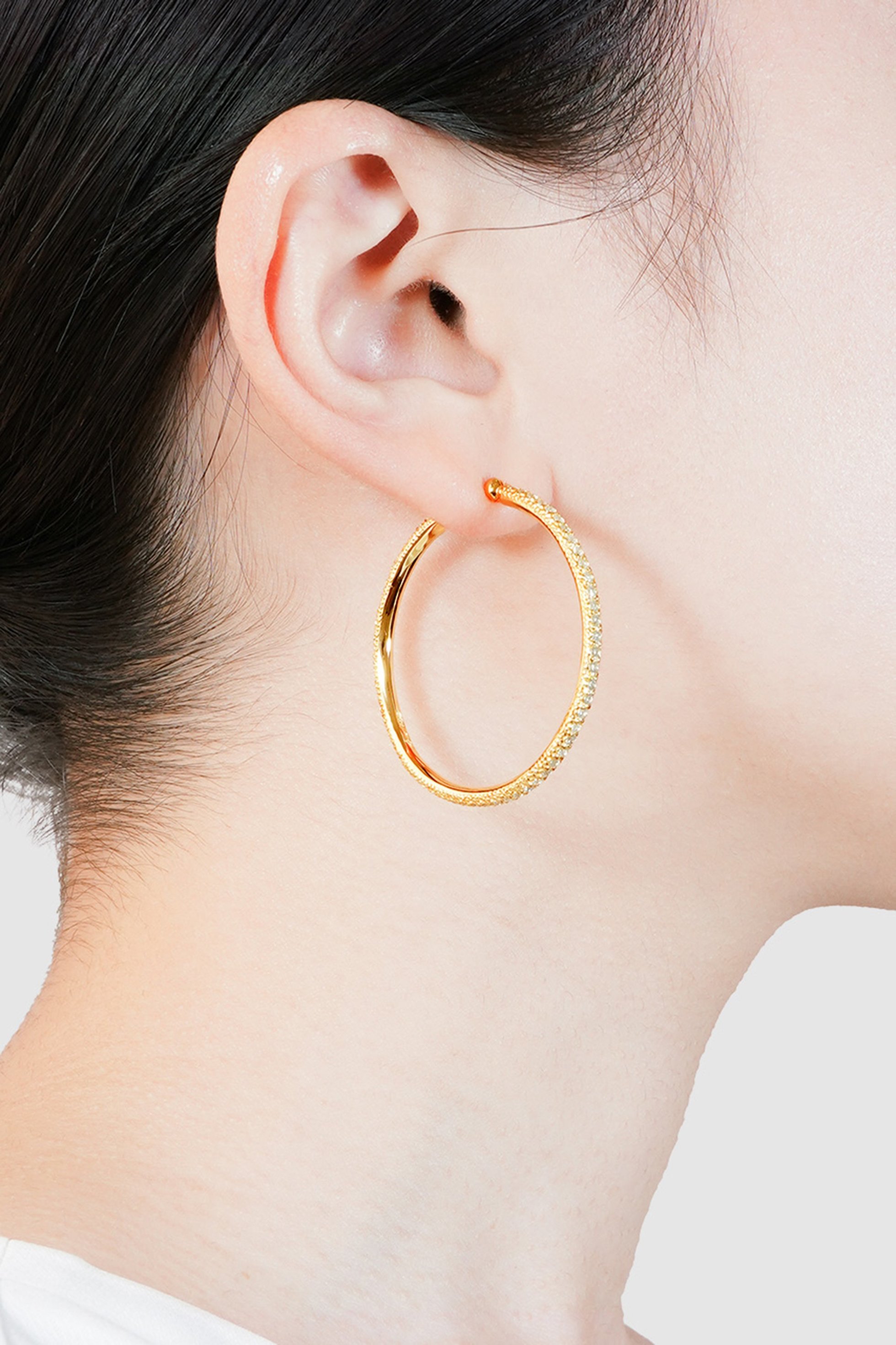 【アヤミ ジュエリー/AYAMI jewelry】のPave Big Hoop ピアス 人気、トレンドファッション・服の通販 founy(ファニー) 　ファッション　Fashion　レディースファッション　Fashion for Women　ジュエリー　Jewelry　ファッションリング　Fashion Rings　イヤリング・フープ・ドロップタイプ　Hoop, Drop & Clip Earrings　イヤリング　Earrings　コレクション　Collection, Seasonal Line　スタンダード　Standard, Basic　人気　Popular, Best Seller　再入荷　Restock / Back in Stock　other-3|ID: prp329100004779374 ipo3291000000034664100