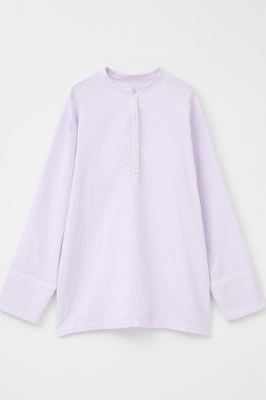 【ハー/HER.】の【11/27 12:00販売開始】ヘンリーネックブラウス インテリア・キッズ・メンズ・レディースファッション・服の通販 founy(ファニー) 　ファッション　Fashion　レディースファッション　Fashion for Women　トップス・カットソー　Cut & Sew Tops　シャツ・ブラウス・オフィスカジュアル　Elegant Blouses & Button-Ups　インナー　Innerwear　スリーブ　Sleeve, Long Sleeve / Short Sleeve　リラックス　Relax, Relaxed Fit　ロング　Long, Long-Length　新作・新入荷　New Arrivals / New In　ピンク|ID: prp329100004779375 ipo3291000000034664104