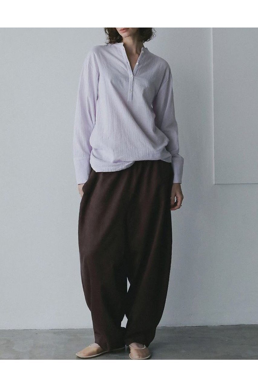 【ハー/HER.】の【11/27 12:00販売開始】ヘンリーネックブラウス 人気、トレンドファッション・服の通販 founy(ファニー) 　ファッション　Fashion　レディースファッション　Fashion for Women　トップス・カットソー　Cut & Sew Tops　シャツ・ブラウス・オフィスカジュアル　Elegant Blouses & Button-Ups　インナー　Innerwear　スリーブ　Sleeve, Long Sleeve / Short Sleeve　リラックス　Relax, Relaxed Fit　ロング　Long, Long-Length　新作・新入荷　New Arrivals / New In　other-2|ID: prp329100004779375 ipo3291000000034664105