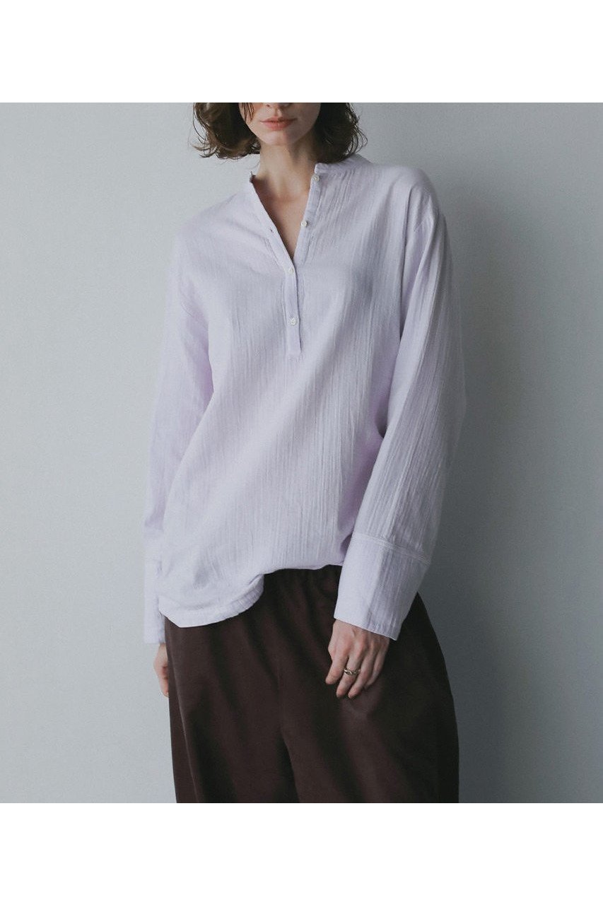 【ハー/HER.】の【11/27 12:00販売開始】ヘンリーネックブラウス 人気、トレンドファッション・服の通販 founy(ファニー) 　ファッション　Fashion　レディースファッション　Fashion for Women　トップス・カットソー　Cut & Sew Tops　シャツ・ブラウス・オフィスカジュアル　Elegant Blouses & Button-Ups　インナー　Innerwear　スリーブ　Sleeve, Long Sleeve / Short Sleeve　リラックス　Relax, Relaxed Fit　ロング　Long, Long-Length　新作・新入荷　New Arrivals / New In　other-3|ID: prp329100004779375 ipo3291000000034664106