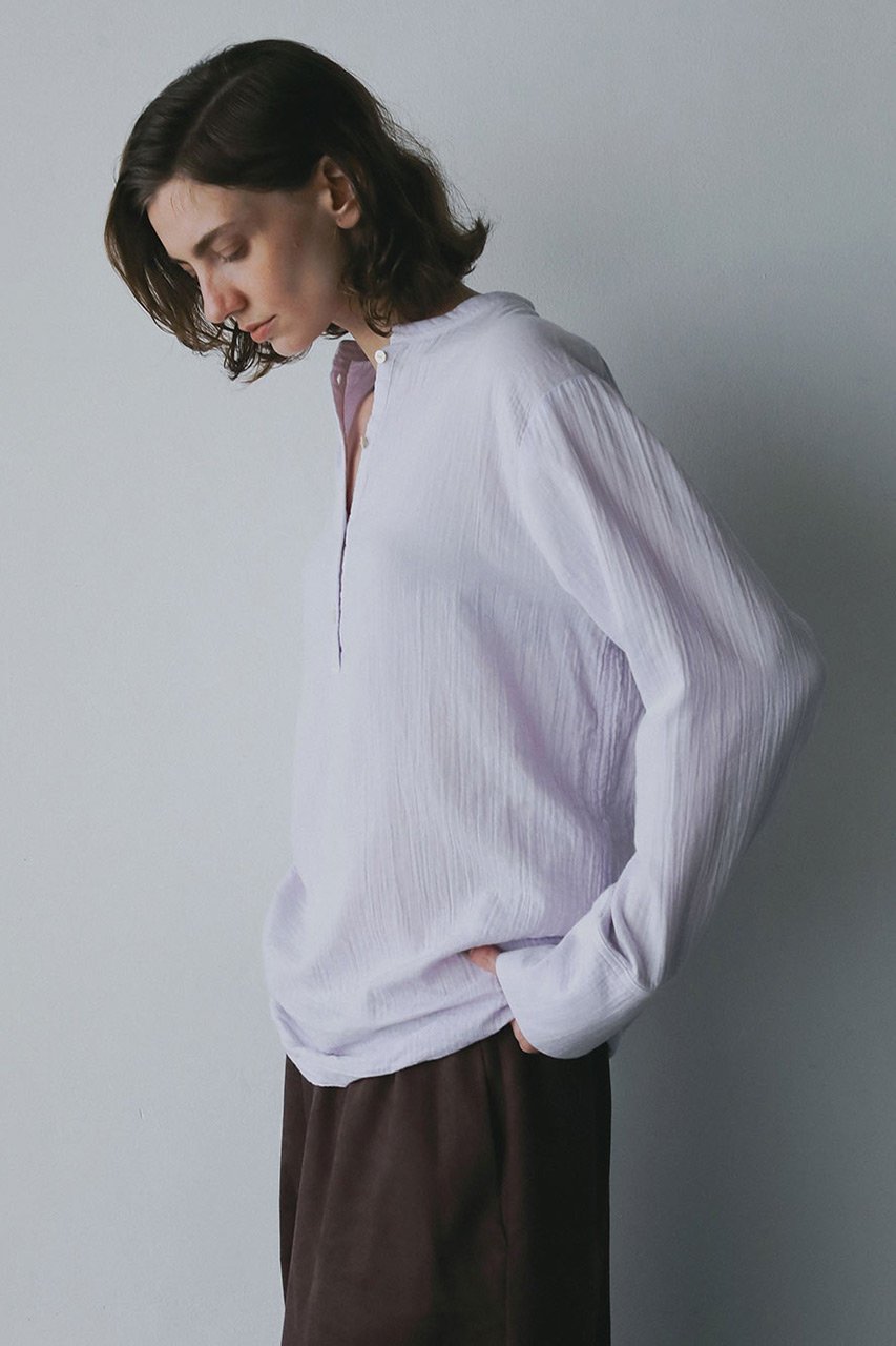 【ハー/HER.】のヘンリーネックブラウス 人気、トレンドファッション・服の通販 founy(ファニー) ファッション Fashion レディースファッション Fashion for Women トップス・カットソー Cut & Sew Tops シャツ・ブラウス・オフィスカジュアル Elegant Blouses & Button-Ups インナー Innerwear スリーブ Sleeve, Long Sleeve / Short Sleeve リラックス Relax, Relaxed Fit ロング Long, Long-Length other-8|ID: prp329100004779375 ipo3291000000036087116