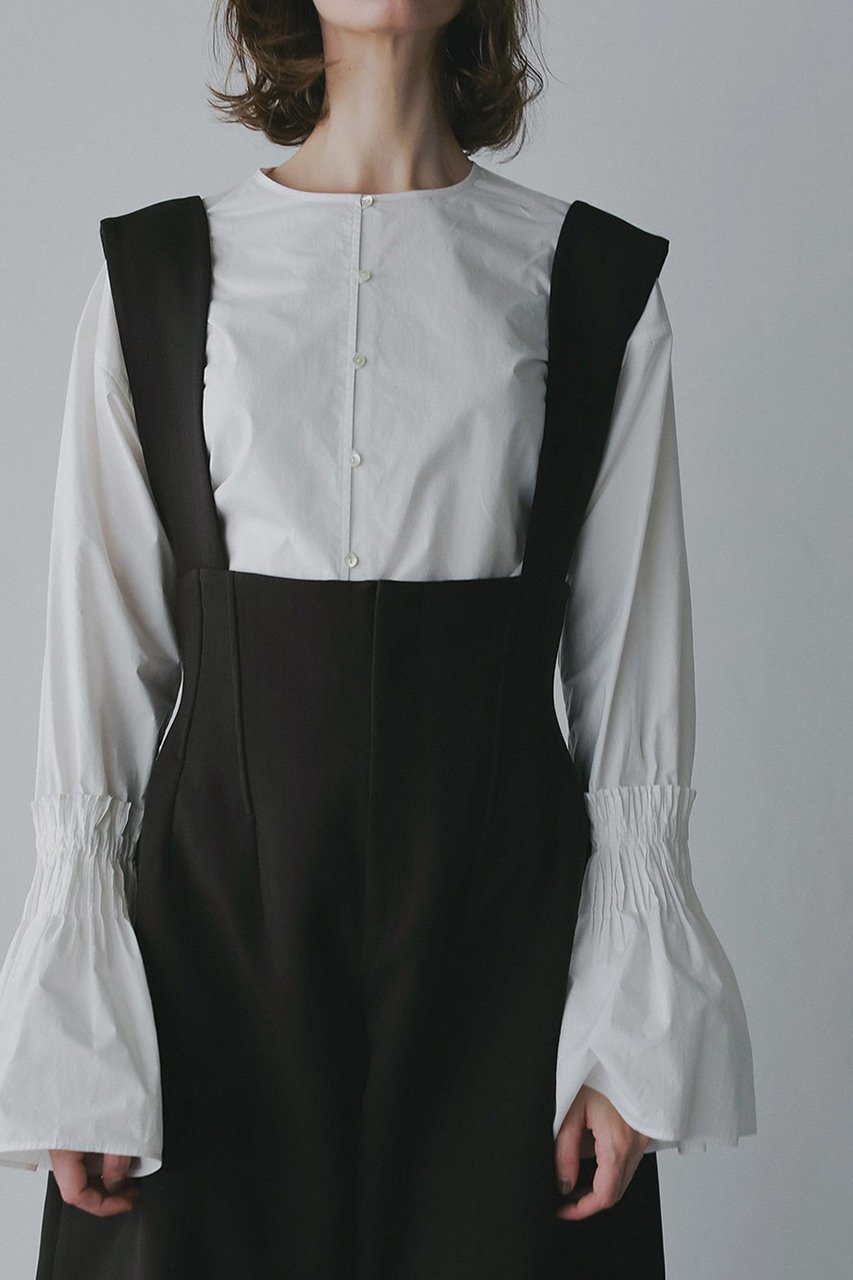 【ハー/HER.】のピンタックフレアカフスブラウス 人気、トレンドファッション・服の通販 founy(ファニー) 　ファッション　Fashion　レディースファッション　Fashion for Women　トップス・カットソー　Cut & Sew Tops　シャツ・ブラウス・オフィスカジュアル　Elegant Blouses & Button-Ups　おすすめ　Recommended / Our Picks　カフス　Cuff Design　コンシャス　Conscious, Bodycon　スリーブ　Sleeve, Long Sleeve / Short Sleeve　フレア　Flare, Flared　ロング　Long, Long-Length　other-8|ID: prp329100004779376 ipo3291000000035566293