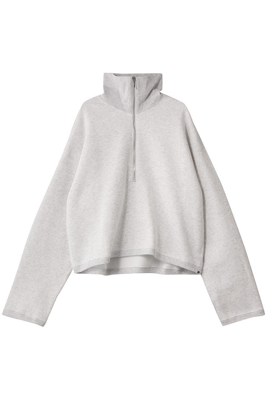 【ハー/HER.】のビッグカラーハーフジッププルオーバー インテリア・キッズ・メンズ・レディースファッション・服の通販 founy(ファニー) 　ファッション　Fashion　レディースファッション　Fashion for Women　トップス・カットソー　Cut & Sew Tops　シャツ・ブラウス・オフィスカジュアル　Elegant Blouses & Button-Ups　レディースパーカー・カジュアルフーディー　Casual Hoodies & Sweatshirts　ロングTシャツ・Tシャツ　Longline T-Shirts & Tees　カジュアルプルオーバー・ニットトップス　Pullovers & Knit Tops / Casual Pullovers　スウェット・クルーネックトップス　Sweatshirts & Crewnecks / Relaxed Fit Sweat Tops　カットソー・ベーシックTシャツ　Cut-and-Sewn Tops / Stretch Tees & Basics　バランス　Balance, Style Balance　ビッグ　Big, Oversized　ライトグレー|ID: prp329100004779377 ipo3291000000035566296