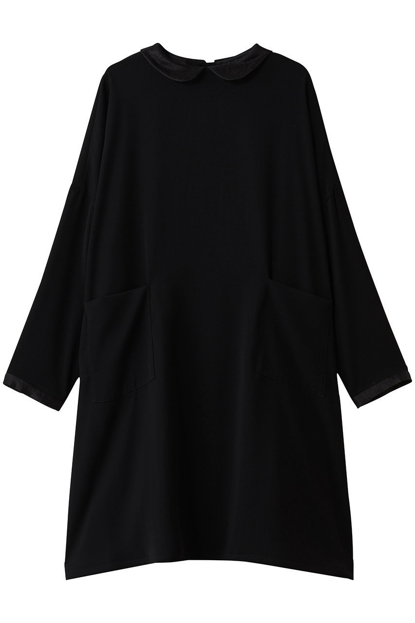 【ミズイロ インド/mizuiro ind】のsatin cocoon OP with collar ワンピース インテリア・キッズ・メンズ・レディースファッション・服の通販 founy(ファニー) ファッション Fashion レディースファッション Fashion for Women ワンピース Dresses チュニック Tunic Tops & Dresses オケージョン Occasion Wear サテン Satin, Glossy Fabric シューズ Shoes, Footwear シンプル Simple, Minimal チュニック Tunic, Long Top フィット Fit, Slim Fit black|ID: prp329100004779921 ipo3291000000035942663