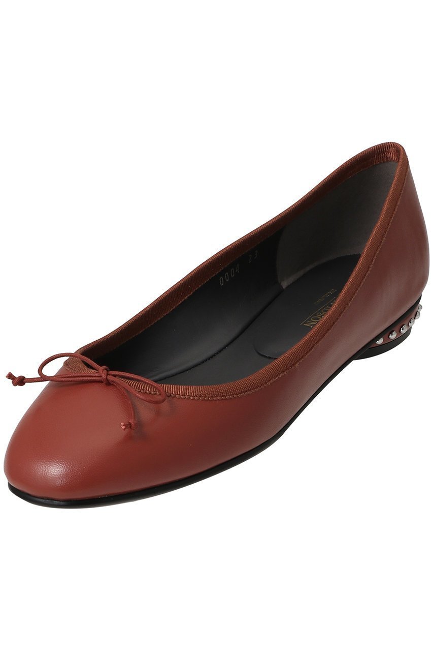 【エリオポール/heliopole】の【J&M DAVIDSON】スタッズバレリーナ バレエシューズ インテリア・キッズ・メンズ・レディースファッション・服の通販 founy(ファニー) 　ファッション　Fashion　レディースファッション　Fashion for Women　シューズ　Shoes, Footwear　スタッズ　Studs, Metal Accents　バランス　Balance, Style Balance　バレエ　Ballet, Ballet Style　フェミニン　Feminine, Girly　フォルム　Silhouette, Form　フラット　Flat, Flat Shoes　リボン　Ribbon, Bow　エレガント 上品　Elegant　新作・新入荷　New Arrivals / New In　レッド|ID: prp329100004779924 ipo3291000000034673696