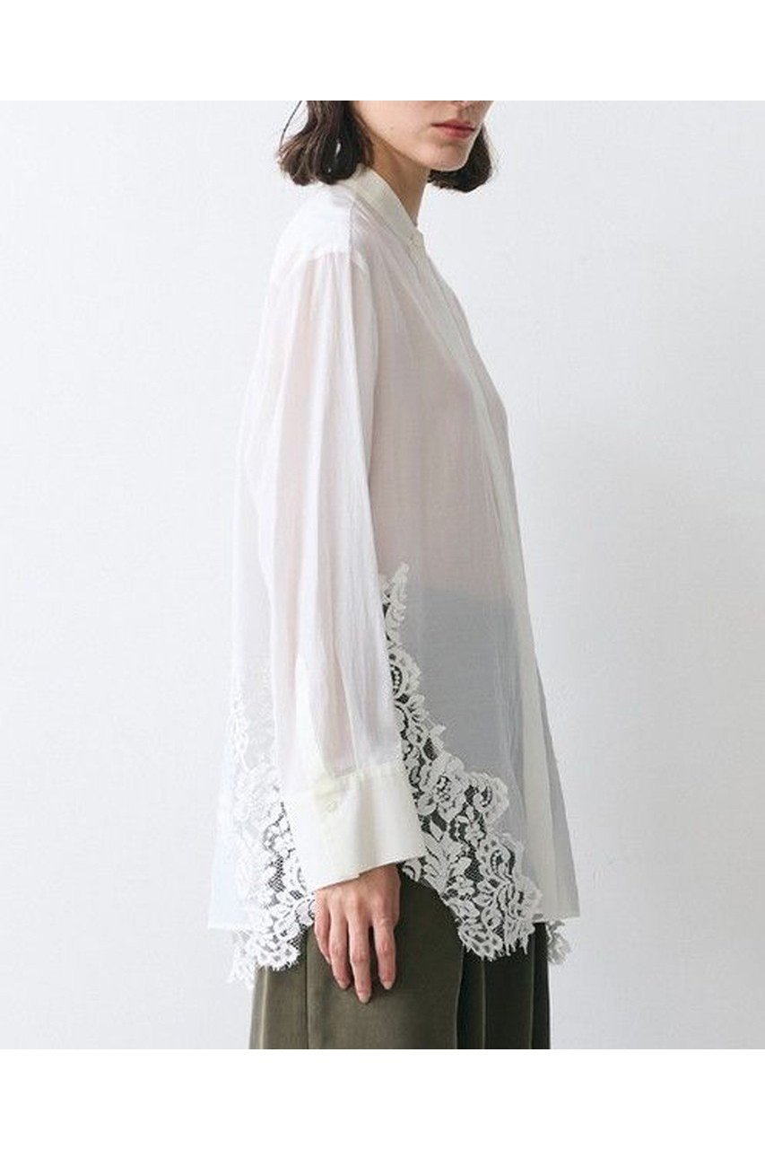 【ベイジ,/BEIGE,】のGALENA / コットンレースバンドカラーシャツ/ 人気、トレンドファッション・服の通販 founy(ファニー) 　ファッション　Fashion　レディースファッション　Fashion for Women　トップス・カットソー　Cut & Sew Tops　シャツ・ブラウス・オフィスカジュアル　Elegant Blouses & Button-Ups　オケージョン　Occasion Wear　スリーブ　Sleeve, Long Sleeve / Short Sleeve　デニム　Denim, Jeans Material　トレンド　Trend, Trending Now　ビスチェ　Bustier, Corset Top　ボトム　Bottoms, Lower Wear　レース　Lace, Lace Fabric　ロング　Long, Long-Length　ビジネス 仕事 通勤　Business / Work / Commuting　新作・新入荷　New Arrivals / New In　 other-1|ID: prp329100004779931 ipo3291000000034673736