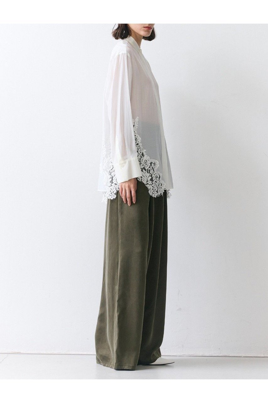 【ベイジ,/BEIGE,】のGALENA / コットンレースバンドカラーシャツ/ 人気、トレンドファッション・服の通販 founy(ファニー) 　ファッション　Fashion　レディースファッション　Fashion for Women　トップス・カットソー　Cut & Sew Tops　シャツ・ブラウス・オフィスカジュアル　Elegant Blouses & Button-Ups　オケージョン　Occasion Wear　スリーブ　Sleeve, Long Sleeve / Short Sleeve　デニム　Denim, Jeans Material　トレンド　Trend, Trending Now　ビスチェ　Bustier, Corset Top　ボトム　Bottoms, Lower Wear　レース　Lace, Lace Fabric　ロング　Long, Long-Length　ビジネス 仕事 通勤　Business / Work / Commuting　新作・新入荷　New Arrivals / New In　other-3|ID: prp329100004779931 ipo3291000000034673739