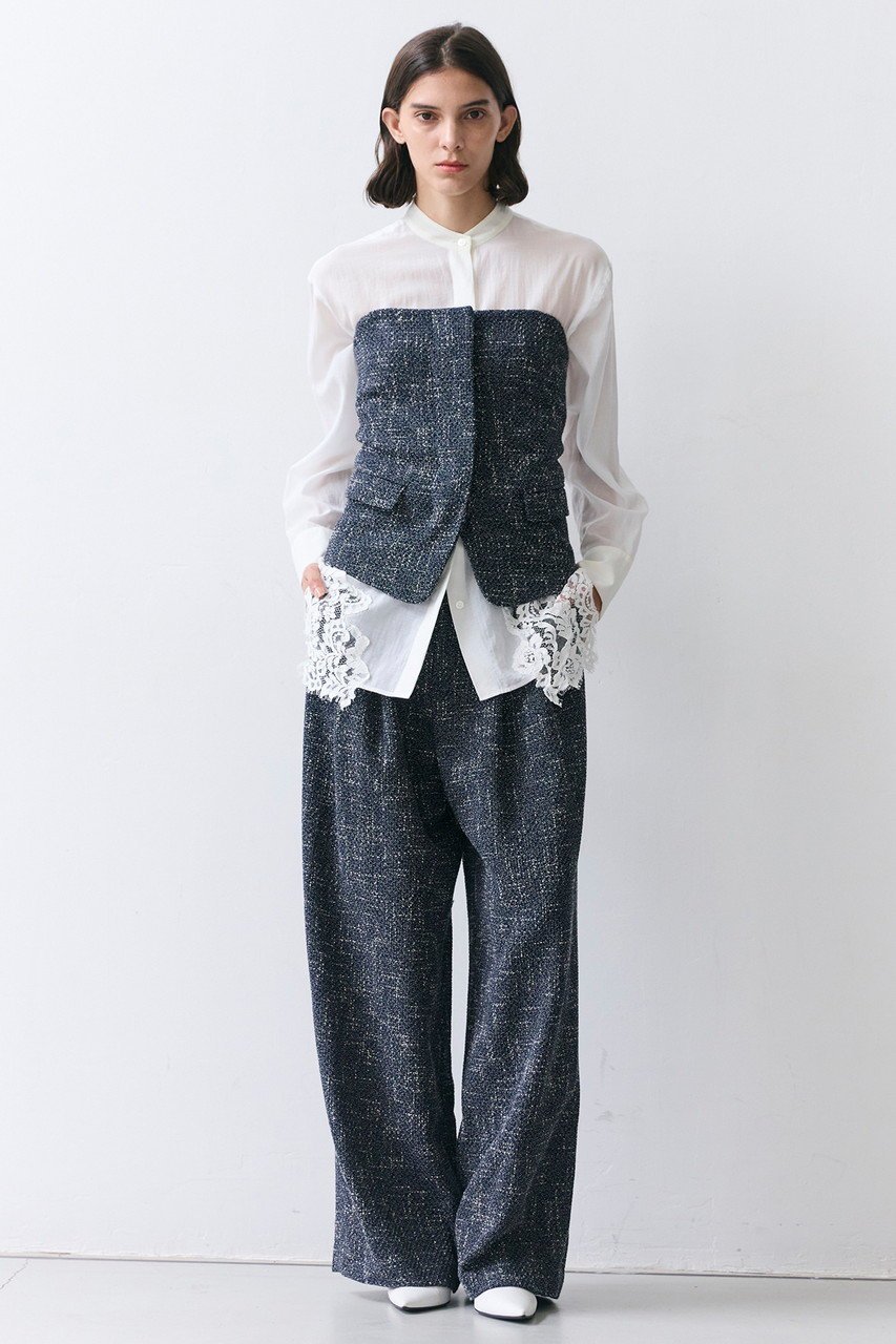 【ベイジ,/BEIGE,】のGALENA / コットンレースバンドカラーシャツ/ 人気、トレンドファッション・服の通販 founy(ファニー) 　ファッション　Fashion　レディースファッション　Fashion for Women　トップス・カットソー　Cut & Sew Tops　シャツ・ブラウス・オフィスカジュアル　Elegant Blouses & Button-Ups　オケージョン　Occasion Wear　スリーブ　Sleeve, Long Sleeve / Short Sleeve　デニム　Denim, Jeans Material　トレンド　Trend, Trending Now　ビスチェ　Bustier, Corset Top　ボトム　Bottoms, Lower Wear　レース　Lace, Lace Fabric　ロング　Long, Long-Length　ビジネス 仕事 通勤　Business / Work / Commuting　other-2|ID: prp329100004779931 ipo3291000000035715511