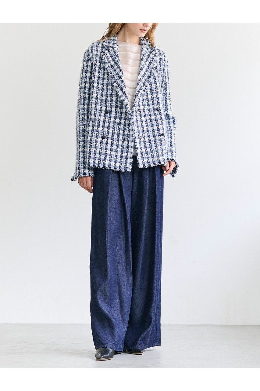 【ベイジ,/BEIGE,】のBERYL / ファンシーツイードダブルジャケット/ 人気、トレンドファッション・服の通販 founy(ファニー) 　ファッション　Fashion　レディースファッション　Fashion for Women　アウター　Coat / Outerwear Collection　レディースジャケット・軽アウター　Jackets　エレガント 上品　Elegant　オケージョン　Occasion Wear　ジャケット　Jacket, Outerwear　セットアップ　Set-Up, Coordinated Outfit　ダブル　Double, Double-Breasted　ツイード　Twill, Twill Weave　デニム　Denim, Jeans Material　フリンジ　Fringe, Tassel　マニッシュ　Mannish, Boyish　新作・新入荷　New Arrivals / New In　other-3|ID: prp329100004779932 ipo3291000000034673747