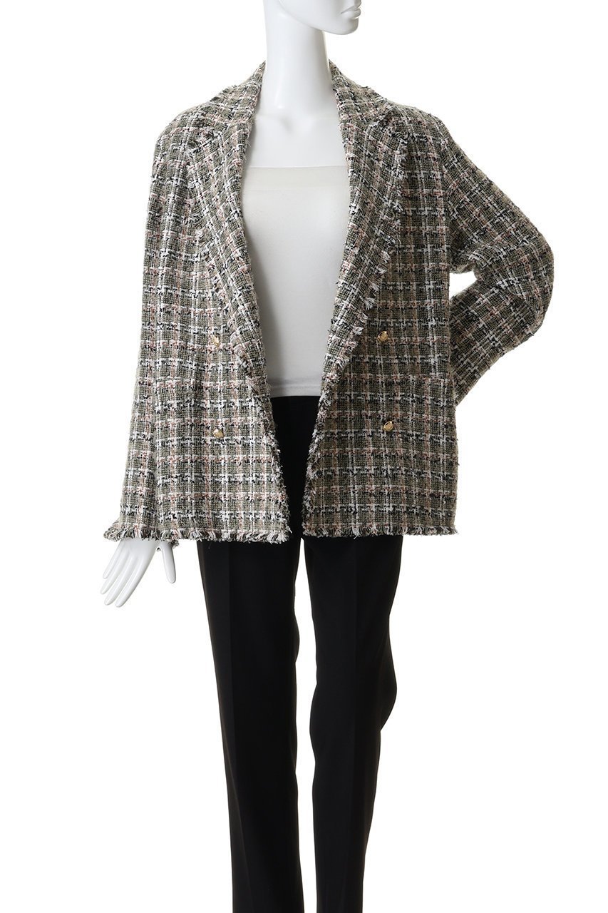 【ベイジ,/BEIGE,】のBERYL / ファンシーツイードダブルジャケット/ 人気、トレンドファッション・服の通販 founy(ファニー) ファッション Fashion レディースファッション Fashion for Women アウター Coat / Outerwear Collection レディースジャケット・軽アウター Jackets エレガント 上品 Elegant オケージョン Occasion Wear ジャケット Jacket, Outerwear セットアップ Set-Up, Coordinated Outfit ダブル Double, Double-Breasted ツイード Twill, Twill Weave デニム Denim, Jeans Material フリンジ Fringe, Tassel マニッシュ Mannish, Boyish other-8|ID: prp329100004779932 ipo3291000000034991152