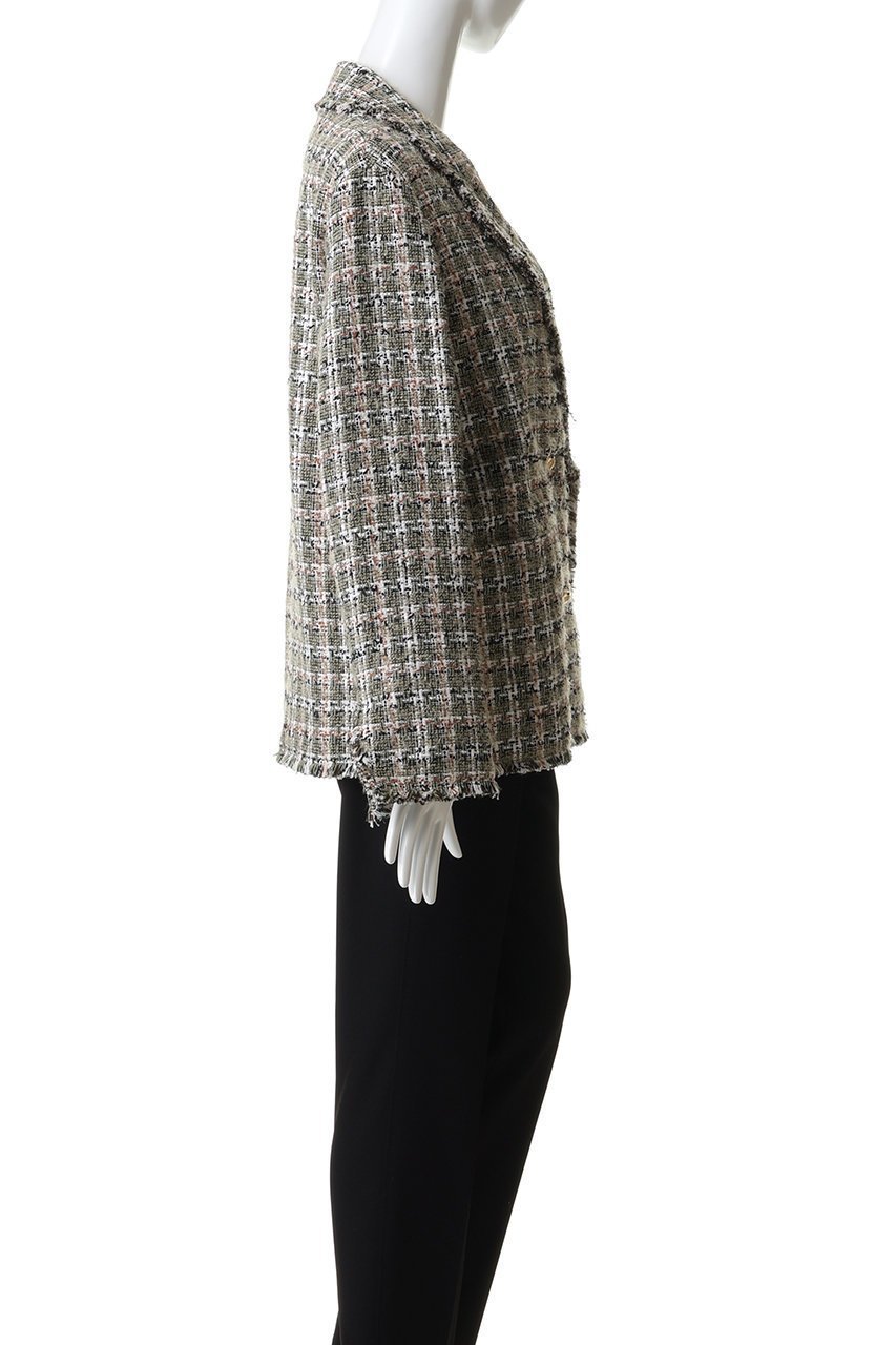 【ベイジ,/BEIGE,】のBERYL / ファンシーツイードダブルジャケット/ 人気、トレンドファッション・服の通販 founy(ファニー) 　ファッション　Fashion　レディースファッション　Fashion for Women　アウター　Coat / Outerwear Collection　レディースジャケット・軽アウター　Jackets　エレガント 上品　Elegant　オケージョン　Occasion Wear　ジャケット　Jacket, Outerwear　セットアップ　Set-Up, Coordinated Outfit　ダブル　Double, Double-Breasted　ツイード　Twill, Twill Weave　デニム　Denim, Jeans Material　フリンジ　Fringe, Tassel　マニッシュ　Mannish, Boyish　other-3|ID: prp329100004779932 ipo3291000000035351161