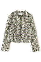 【ベイジ,/BEIGE,】のBERYL / ファンシーツイードノーカラージャケット/ Khaki Mix|ID:prp329100004779933