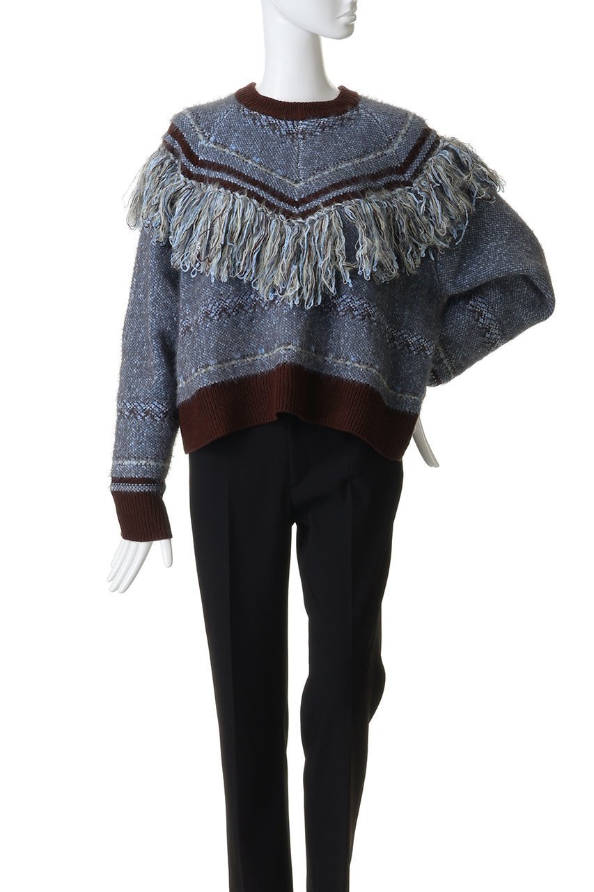 【メゾンスペシャル/MAISON SPECIAL】のFringe Feather Knit/フリンジフェザーニット 人気、トレンドファッション・服の通販 founy(ファニー) ファッション Fashion レディースファッション Fashion for Women トップス・カットソー Cut & Sew Tops ニット Knit Tops & Sweaters カジュアルプルオーバー・ニットトップス Pullovers & Knit Tops / Casual Pullovers シンプル Simple, Minimal トレンド Trend, Trending Now フリンジ Fringe, Tassel ボトム Bottoms, Lower Wear A/W・秋冬 Autumn/Winter other-5|ID: prp329100004779935 ipo3291000000034778603