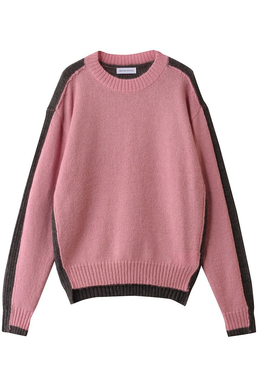 【メゾンスペシャル/MAISON SPECIAL】のKid Mohair Two-Tone Knit Top/キッドモヘアバイカラーニットトップ インテリア・キッズ・メンズ・レディースファッション・服の通販 founy(ファニー) 　ファッション　Fashion　レディースファッション　Fashion for Women　トップス・カットソー　Cut & Sew Tops　ニット　Knit Tops & Sweaters　カジュアルプルオーバー・ニットトップス　Pullovers & Knit Tops / Casual Pullovers　タートル　Turtleneck, Turtle Collar　エレガント 上品　Elegant　冬　Winter / This Winter　PNK(ピンク)|ID: prp329100004779936 ipo3291000000035804493