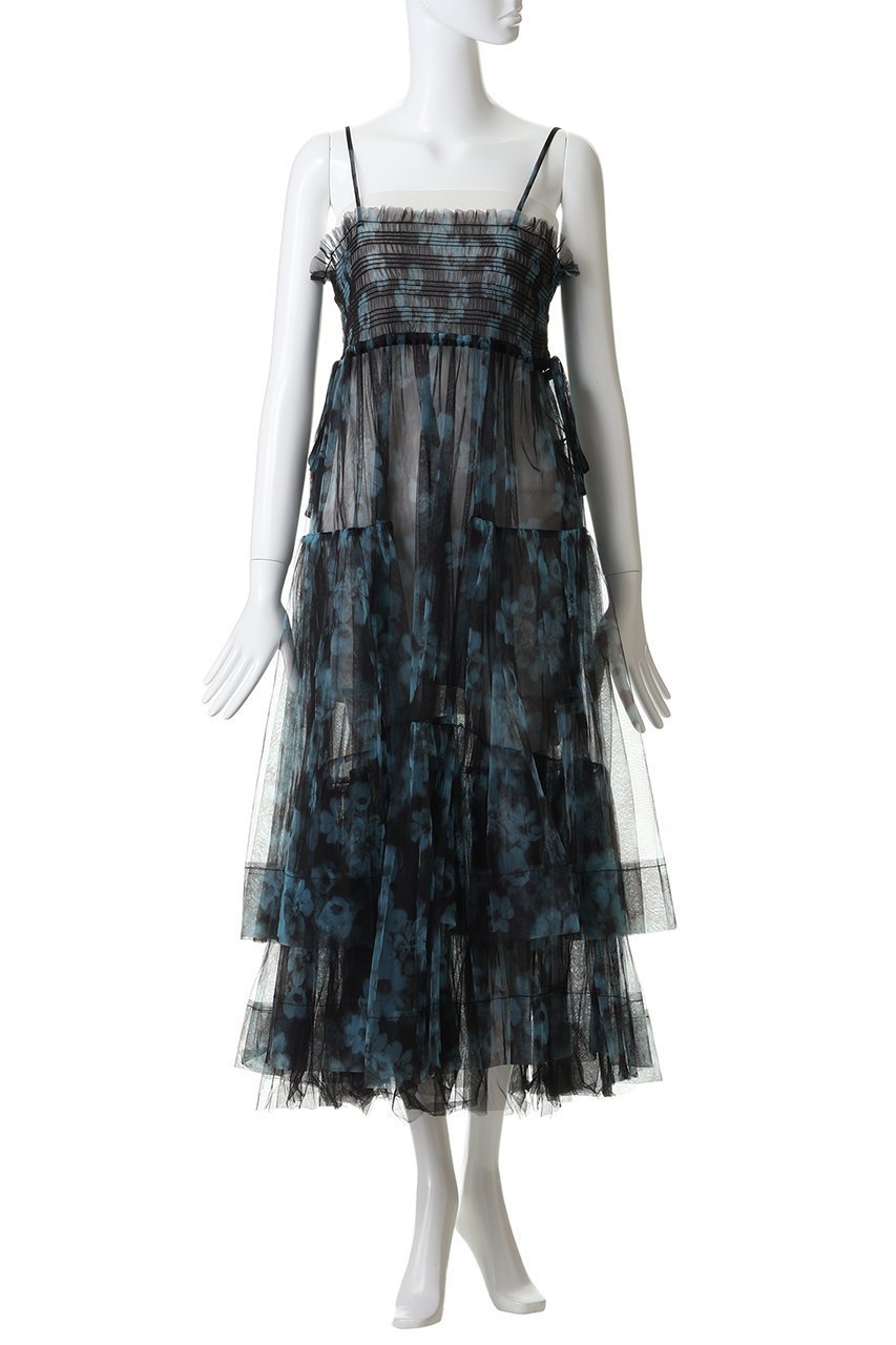 【メゾンスペシャル/MAISON SPECIAL】の2-way tulle Volume Flower Print Camisole Dress/2WAYチュールボリュームフラワープリントキャミワンピース 人気、トレンドファッション・服の通販 founy(ファニー) 　ファッション　Fashion　レディースファッション　Fashion for Women　ワンピース　Dresses　フォーマル・パーティードレス・結婚式用ドレス　Elegant & Casual Dresses　キャミソールワンピース　Camisole Dresses　チュニック　Tunic Tops & Dresses　オケージョン　Occasion Wear　チュニック　Tunic, Long Top　チュール　Tulip, Tulip Motif　プリント　Print, Printed Pattern　ロング　Long, Long-Length　冬　Winter / This Winter　other-7|ID: prp329100004779937 ipo3291000000035351204