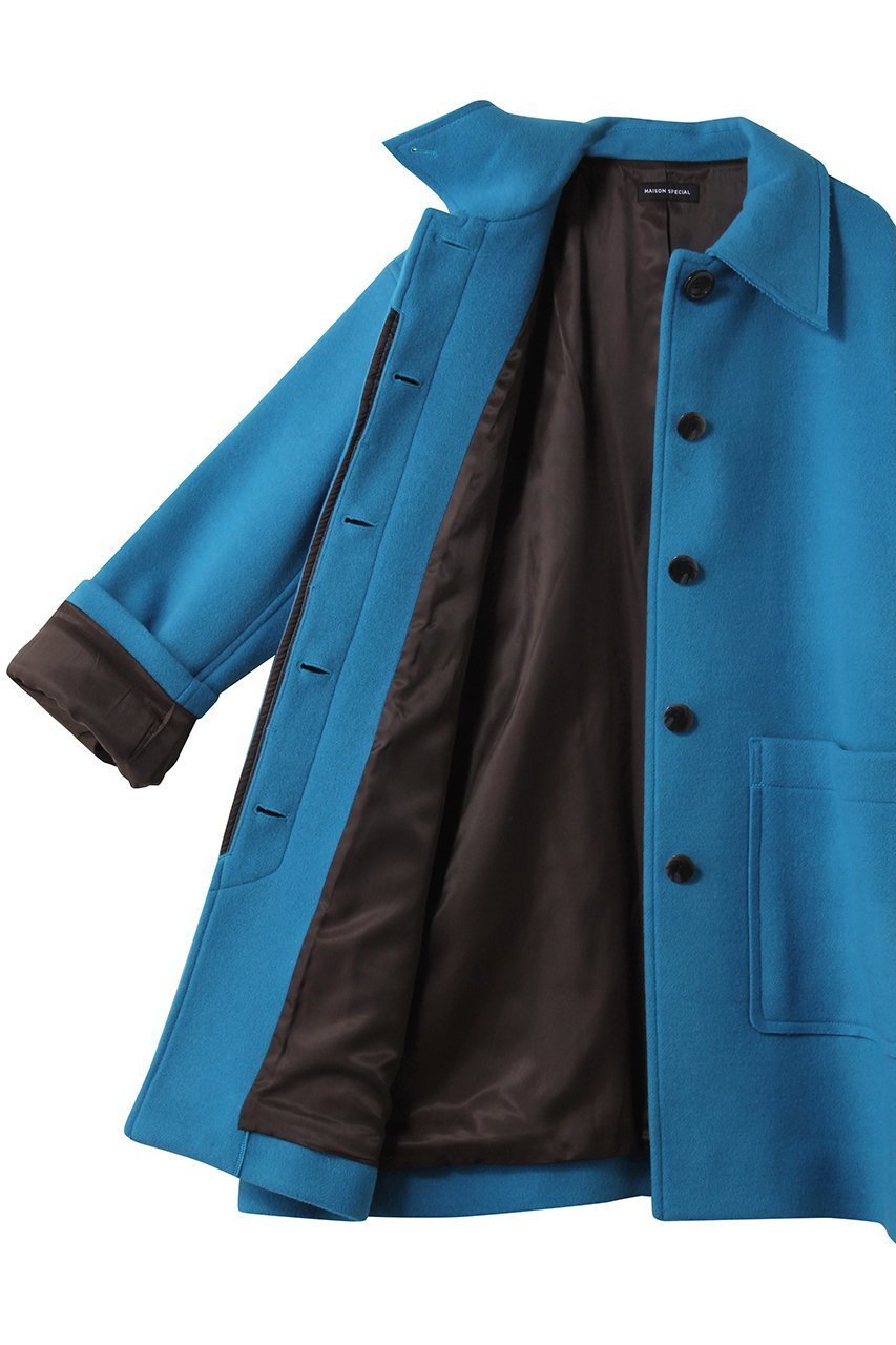 【メゾンスペシャル/MAISON SPECIAL】のMelton Coat/メルトンコート 人気、トレンドファッション・服の通販 founy(ファニー) 　ファッション　Fashion　レディースファッション　Fashion for Women　アウター　Coat / Outerwear Collection　コート・ロングコート・ピーコート　Long Coats, Peacoats & More　ショート　Short, Short Length　シルバー　Silver, Metallic Silver　スタンド　Stand Collar, Upright Stand　ポケット　Pocket, Pocket Detail　メルトン　Melton, Heavy Wool　冬　Winter / This Winter　エレガント 上品　Elegant　other-8|ID: prp329100004779941 ipo3291000000034816845