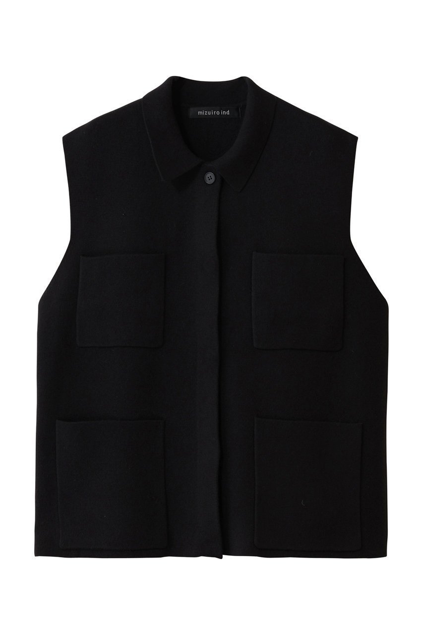 【ミズイロ インド/mizuiro ind】のwide vest with collar ベスト インテリア・キッズ・メンズ・レディースファッション・服の通販 founy(ファニー) 　ファッション　Fashion　レディースファッション　Fashion for Women　アウター　Coat / Outerwear Collection　レディースジャケット・軽アウター　Jackets　インナー　Innerwear　ジャケット　Jacket, Outerwear　タートルネック　Turtleneck, High Neck　ベスト　Vest, Waistcoat　ポケット　Pocket, Pocket Detail　リラックス　Relax, Relaxed Fit　ワイド　Wide, Wide Fit　新作・新入荷　New Arrivals / New In　black|ID: prp329100004779942 ipo3291000000034673827