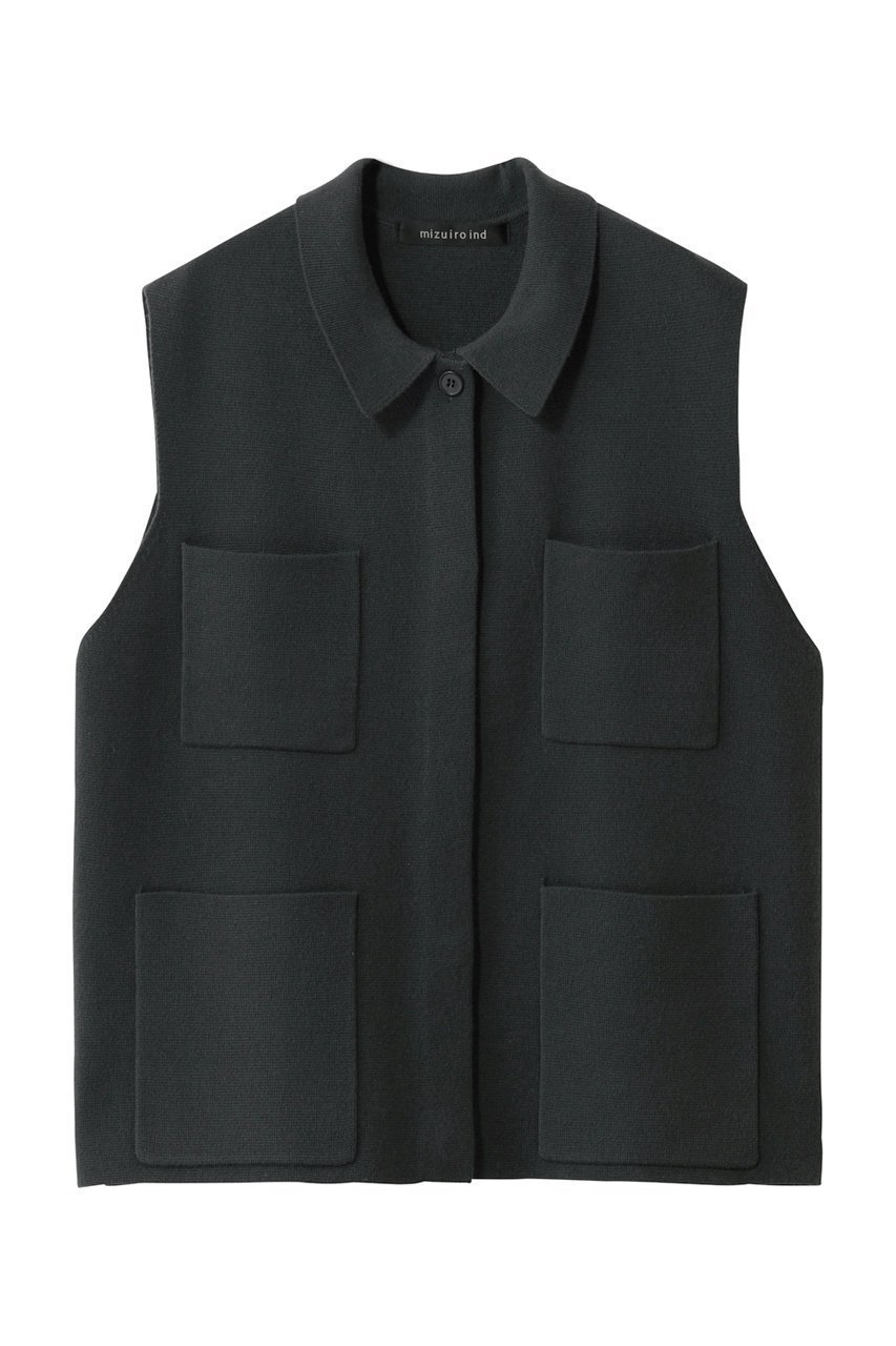 【ミズイロ インド/mizuiro ind】のwide vest with collar ベスト インテリア・キッズ・メンズ・レディースファッション・服の通販 founy(ファニー) 　ファッション　Fashion　レディースファッション　Fashion for Women　アウター　Coat / Outerwear Collection　レディースジャケット・軽アウター　Jackets　インナー　Innerwear　ジャケット　Jacket, Outerwear　タートルネック　Turtleneck, High Neck　ベスト　Vest, Waistcoat　ポケット　Pocket, Pocket Detail　リラックス　Relax, Relaxed Fit　ワイド　Wide, Wide Fit　khaki|ID: prp329100004779942 ipo3291000000034755794